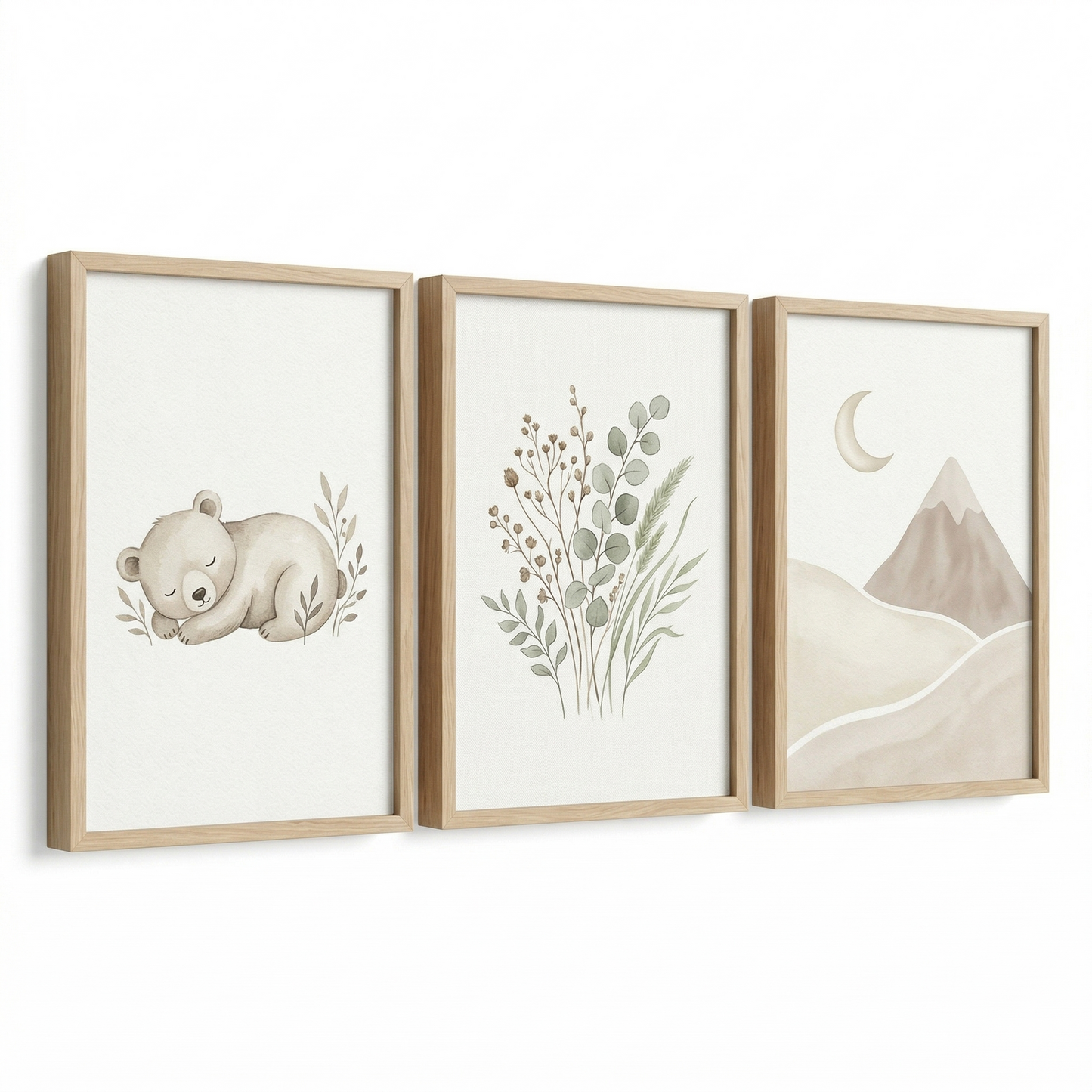 Haven Artisan Neutral Nursery Wall Art Trio