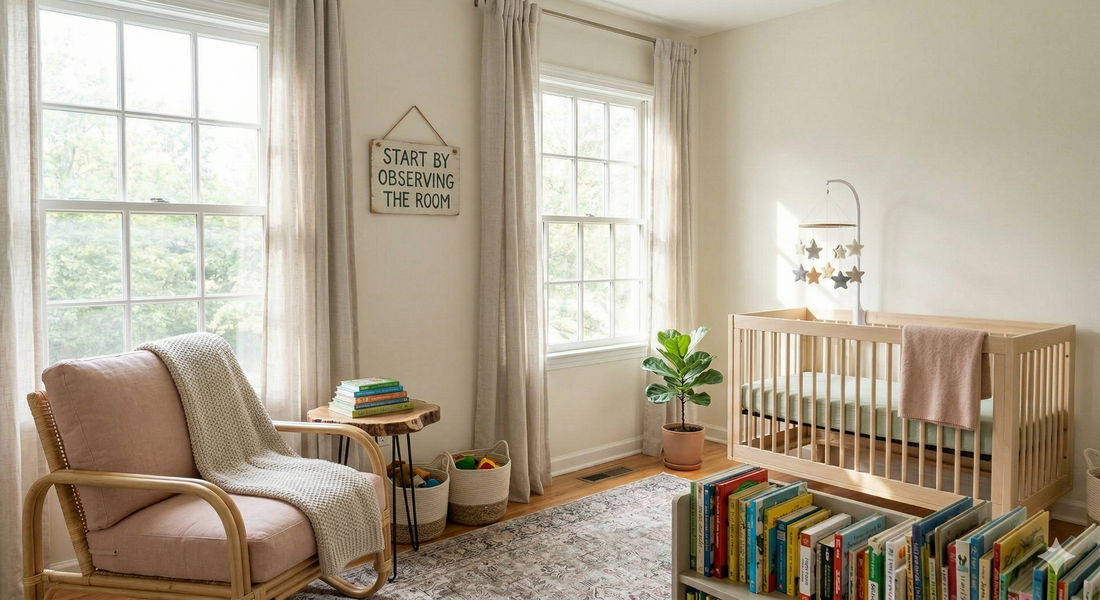 How to Stage a Nursery Around the Light in the Room
