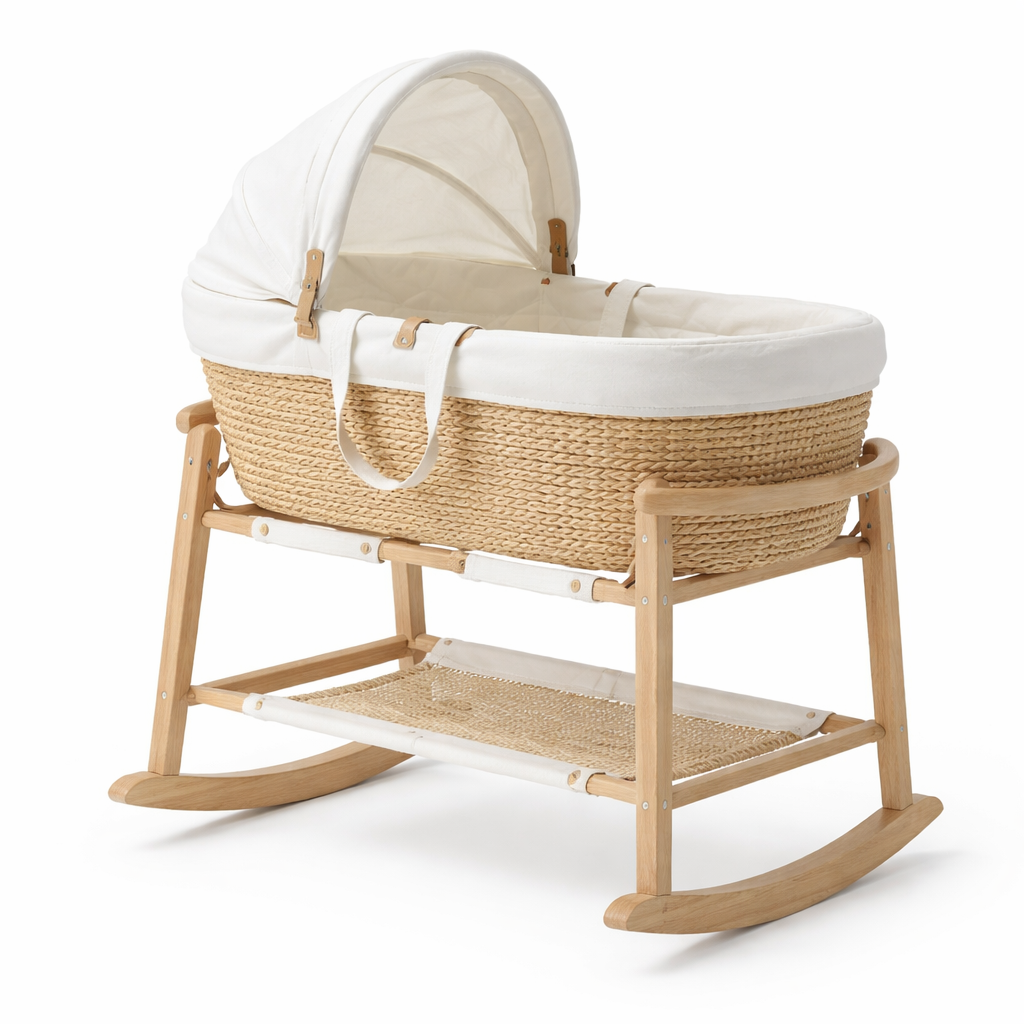 LumaNest Organic Rocking Bassinet