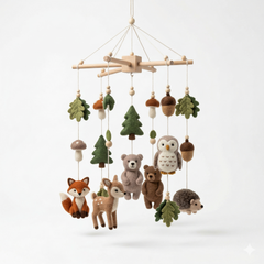 Arbor Artisan Woodland Felt Mobile