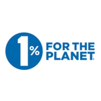 1% for the Planet logo in blue and white, representing the sustainability commitment of Modugreen Baby products.
