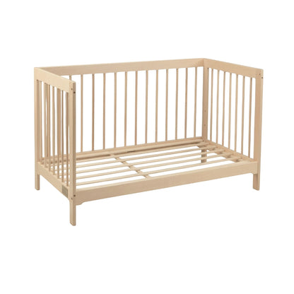 Modugreen Baby Canopy 4-in-1 convertible crib in natural solid hardwood with a clean, minimalist design.