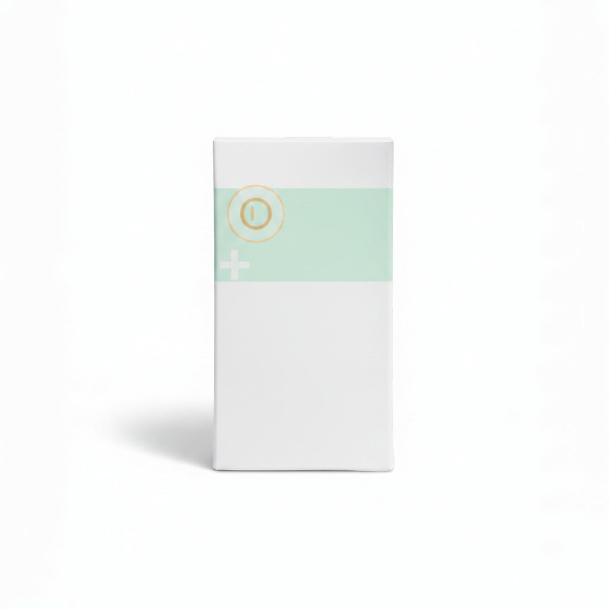 Modugreen Baby Lullaby Earth Healthy Support crib mattress in white with a mint green accent band and gold logo.