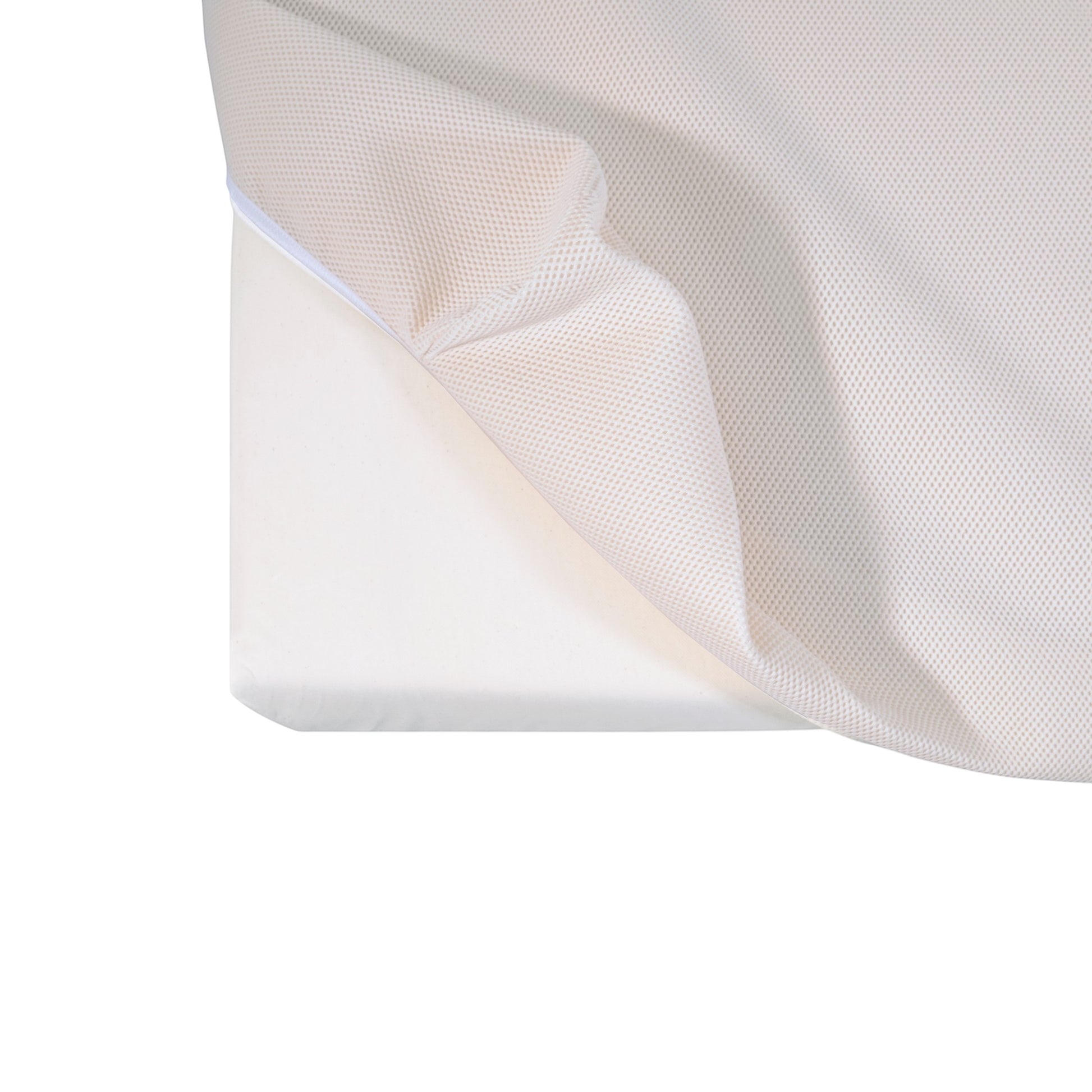 Modugreen Baby organic 2-stage crib mattress with a removable, washable 3D mesh breathable cover and waterproof core.