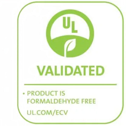 Modugreen Baby UL Validated seal confirming the Gentle Start Breathable Cover is formaldehyde-free for nursery safety.